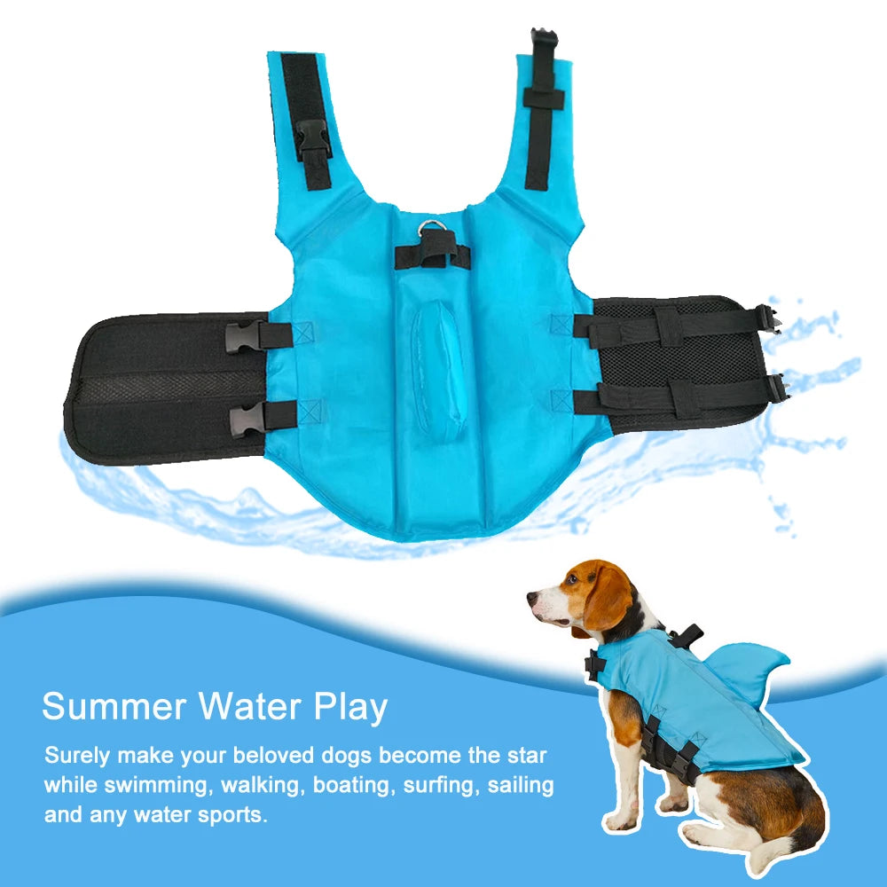 Shark Dog Life Jacket for all dog sizes - Cool Creations