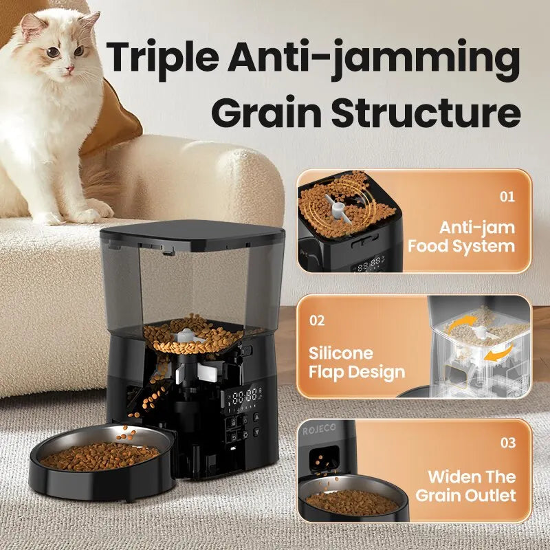 Automatic Dry Food Pet Feeder For Cats or Small Dogs - Cool Creations