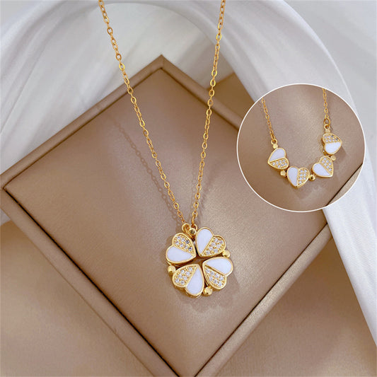 Luxury Four Leaf Clover Pendant Necklace For Women - Cool Creations